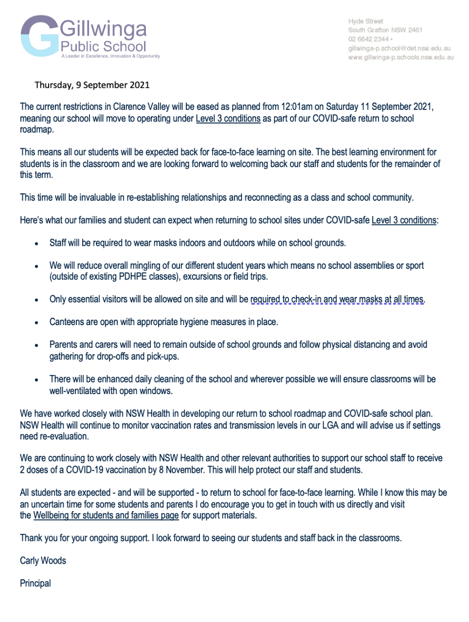 Covid 19 Update 